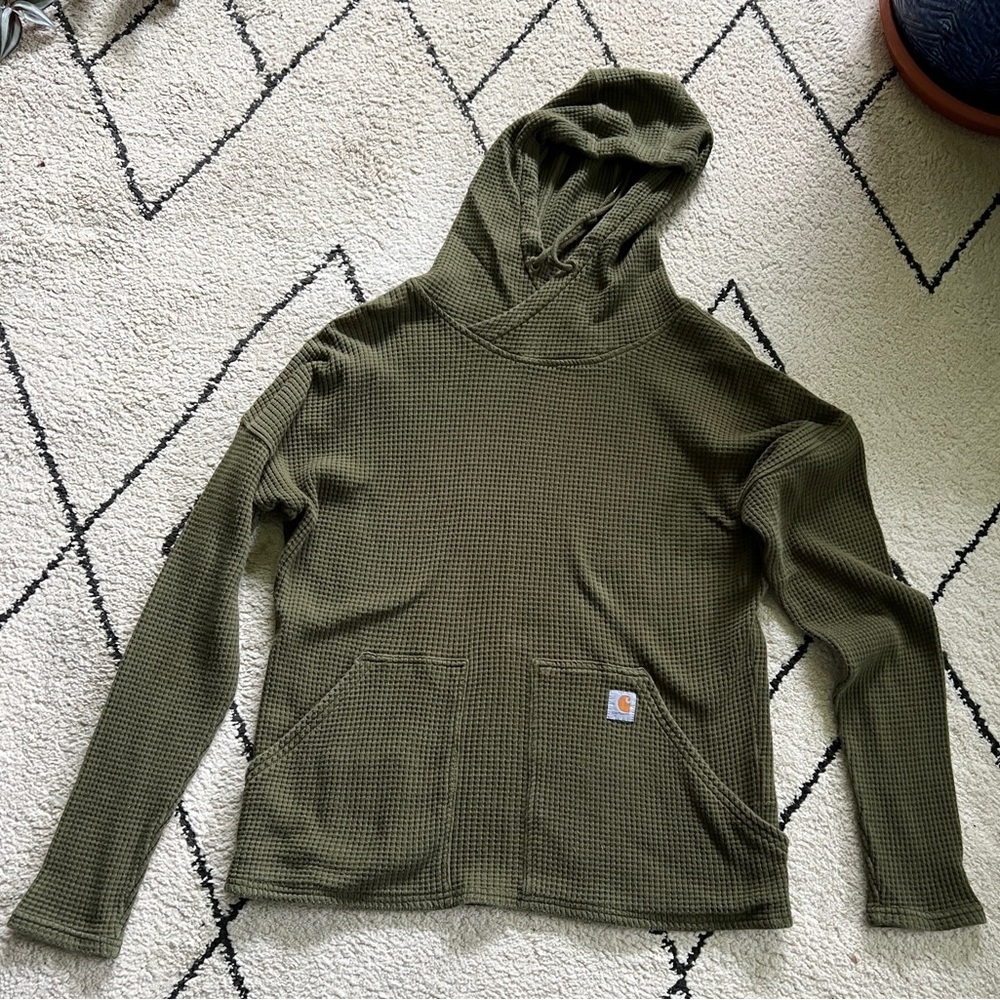 Carhartt women’s “relaxed fit heavyweight long sleeve hooded thermal” hoodie